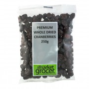 The Market Grocer Dried Cranberries Whole 250g